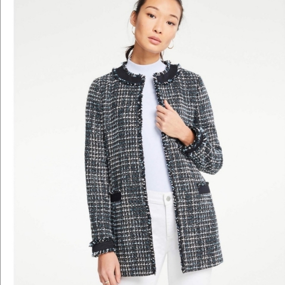 Ann Taylor Framed Tweed Topper Jacket